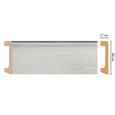 Цветной напольный плинтус Decomaster D235-84 ШК/20 (80*17*2400 мм)